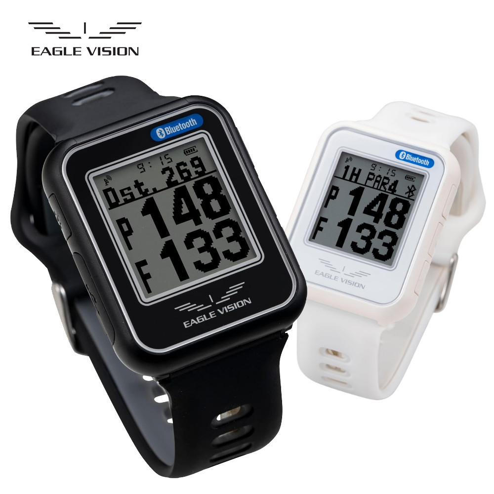 EAGLE VISION watch6 EV-236 ブラック ホワイト イーグルビジョン ウォッチ6 朝日ゴルフ 腕時計型 GPSゴルフナビ GPSナビ ゴルフウォッチ ラウンド小物 アクセサリー 黒 白（デジタルライフ）