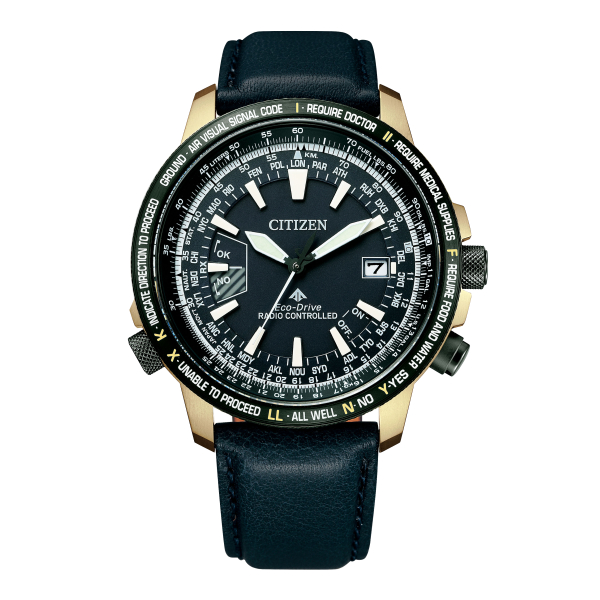 （時計ケースセット） シチズン CITIZEN 腕時計 CB0204-14L プロマスター PROMASTER メンズ ダイレクトフライトH145  航空計算尺 ソーラー 革バンド アナログ（国内正規品）（デジタルライフ）｜デジタルライフ