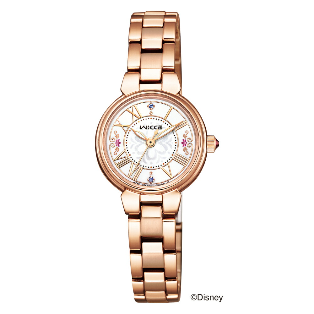 レディース腕時計 シチズン Citizen 腕時計 Kp2 167 13 ウィッカ Wicca レディース Disneyコレクション アナと雪の女王 限定 ソーラー アナログ ステンレスバンド 国内正規品 デジタルライフ デジタルライフ