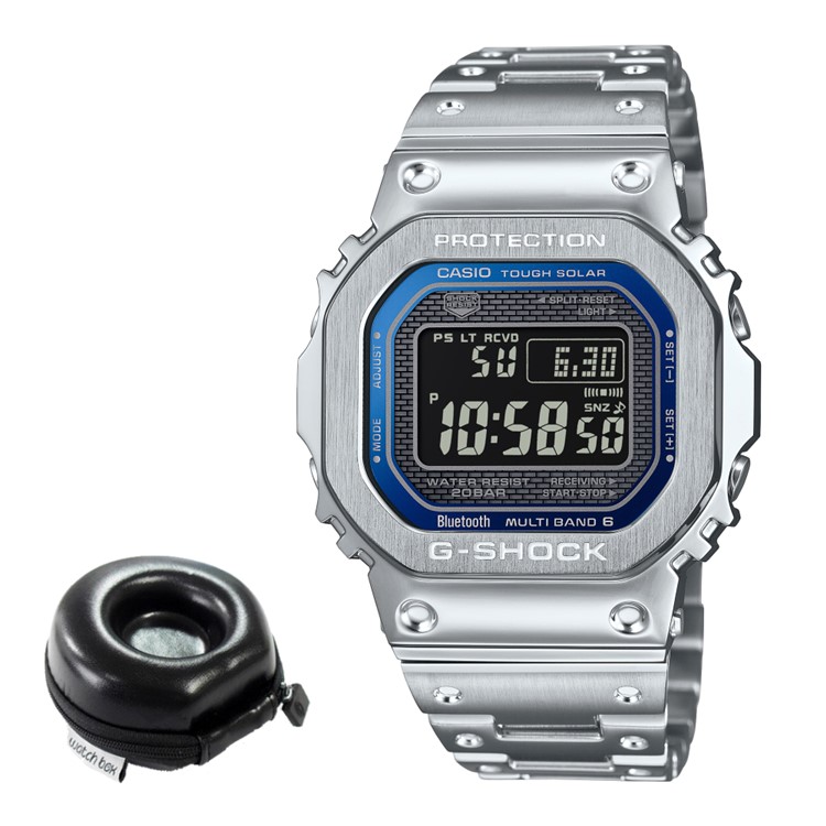 （丸型時計ケース付）カシオ CASIO 腕時計 GMW-B5000D-2JF Gショック G-SHOCK メンズ Bluetooth搭載 ソーラー電波 ステンレスバンド デジタル メーカー保証1年（国内正規品）（デジタルライフ）｜デジタルライフ