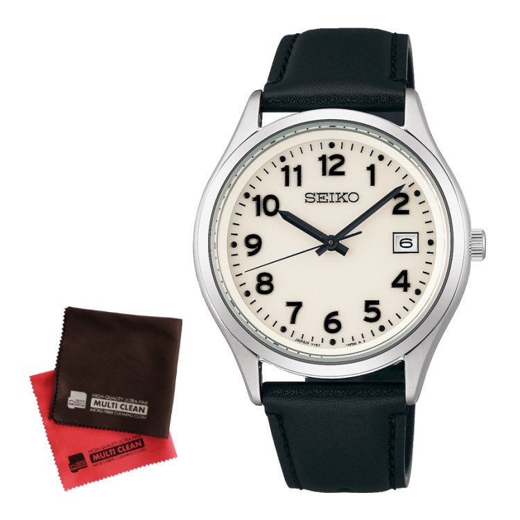 （お手入れクロス付）セイコーセレクション SEIKO SELECTION ソーラー 腕時計 SBPX157 メンズ 全面ルミブライトダイヤル アラビア 牛革(ステア)バンド アナログ メーカー保証3年 国内正規品（デジタルライフ）