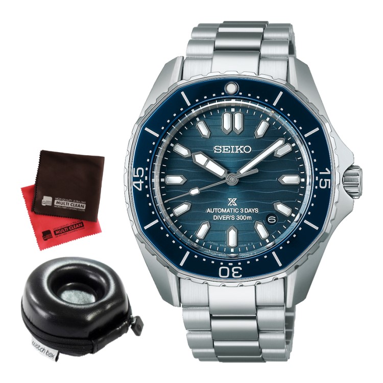 （丸型時計ケース・クロス付）セイコー プロスペックス SEIKO PROSPEX 自動巻き 腕時計 SBDC203 メンズ ダイバースキューバ メカニカル ブルー コアショップ専用 ステンレス メーカー保証3年 国内正規品（デジタルライフ）