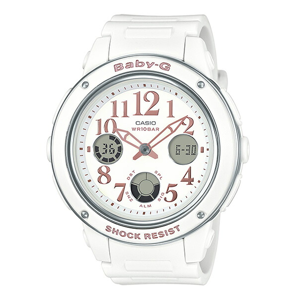 カシオ ベビーG CASIO BABY-G レディース 腕時計 BGA-150EF-7BJF ホワイト クオーツ アナデジ 樹脂バンド メーカー保証1年 国内正規品（デジタルライフ）