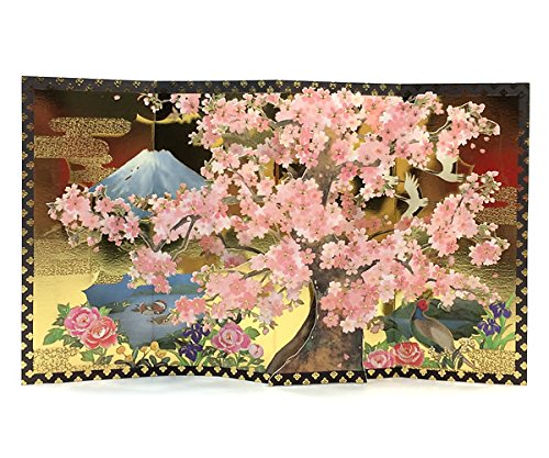 楽天市場 0 ｓ6028 立体 和風カード 桜屏風 Sanrio サンリオ カード グリーティングカード さくら 富士山 ｋａｄｅｒｉａ