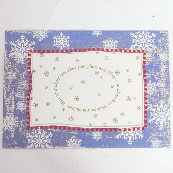 楽天市場 Punch Studio フォトフレームクリスマスカード 雪の結晶と赤ラインパンチスタジオ クリスマス写真入れカード グリーティングカード フォト ｋａｄｅｒｉａ