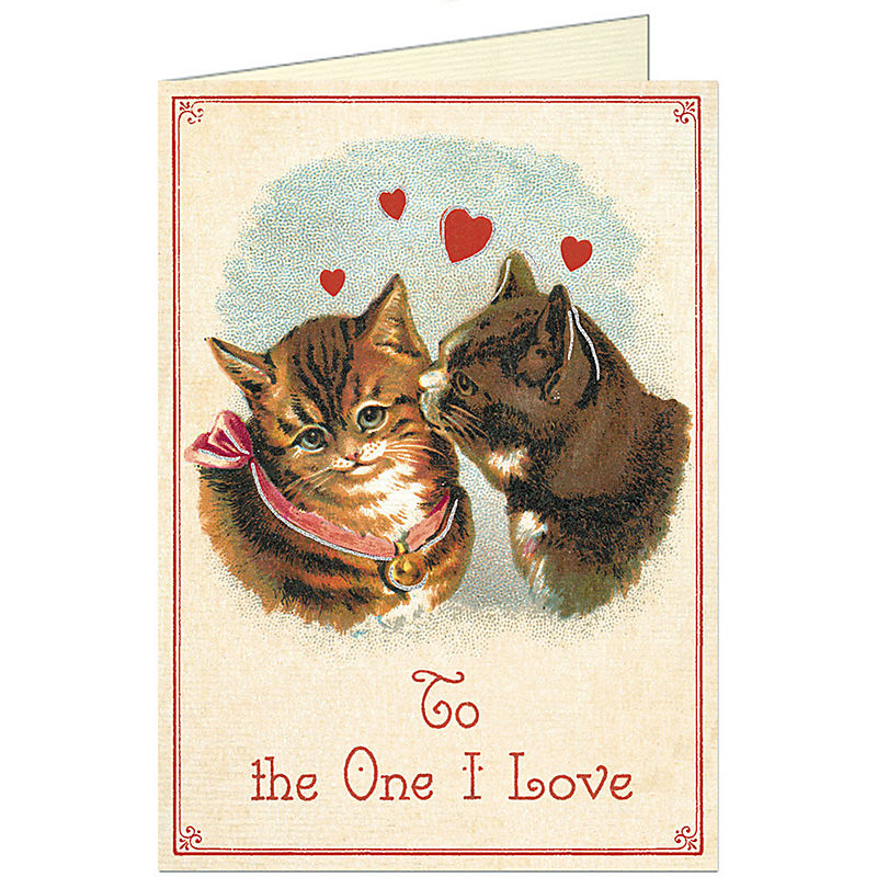 Kaderia Plain Card Antique Cat Cat Card Valentine In