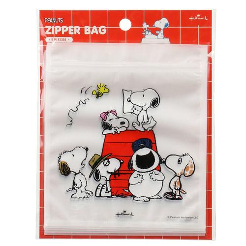 楽天市場 ジップバッグ スヌーピー Vintage Peanuts 5枚入り ホワイトhallmark ホールマークジッパーバッグ ラッピング袋 キャラクター 保存袋 ジップロック 小分け ｋａｄｅｒｉａ