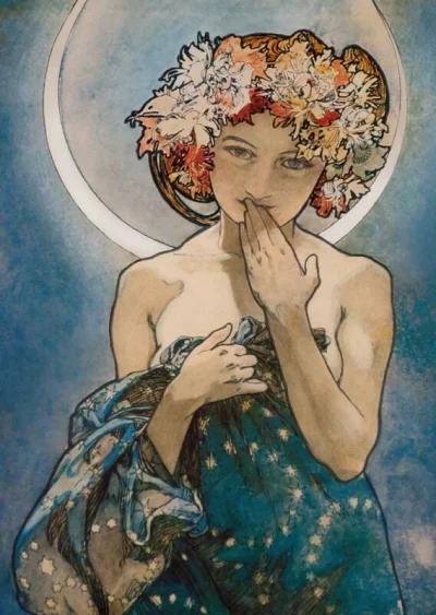 楽天市場】輸入ポストカード 春夏秋冬 フォーシーズン3 Alphonse Mucha
