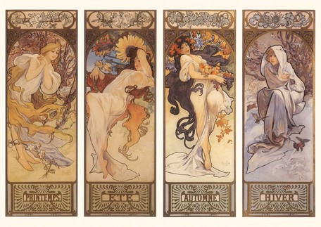 楽天市場】輸入ポストカード JOB 縦 Alphonse Mucha アルフォンス