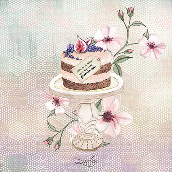 楽天市場 Tanba ペーパーナプキン イチジクケーキと花 Ambiente ランチサイズ10枚 アンビエンテ Sari ｋａｄｅｒｉａ