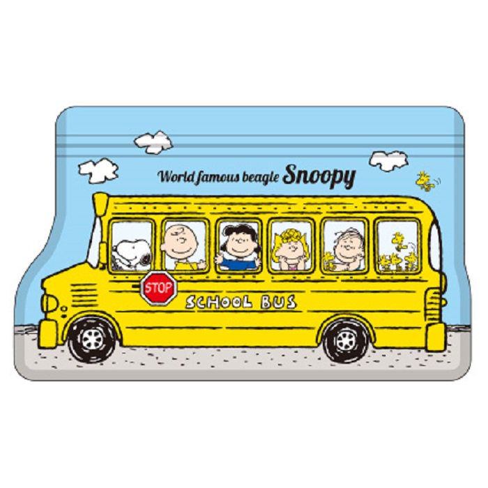 楽天市場 ジップバッグ スヌーピー 4枚入り バス型 スクールバス ジッパーバッグ ラッピング袋 キャラクター 保存袋 ジップロック マスクケース ピーナッツ ウッドストック ｋａｄｅｒｉａ