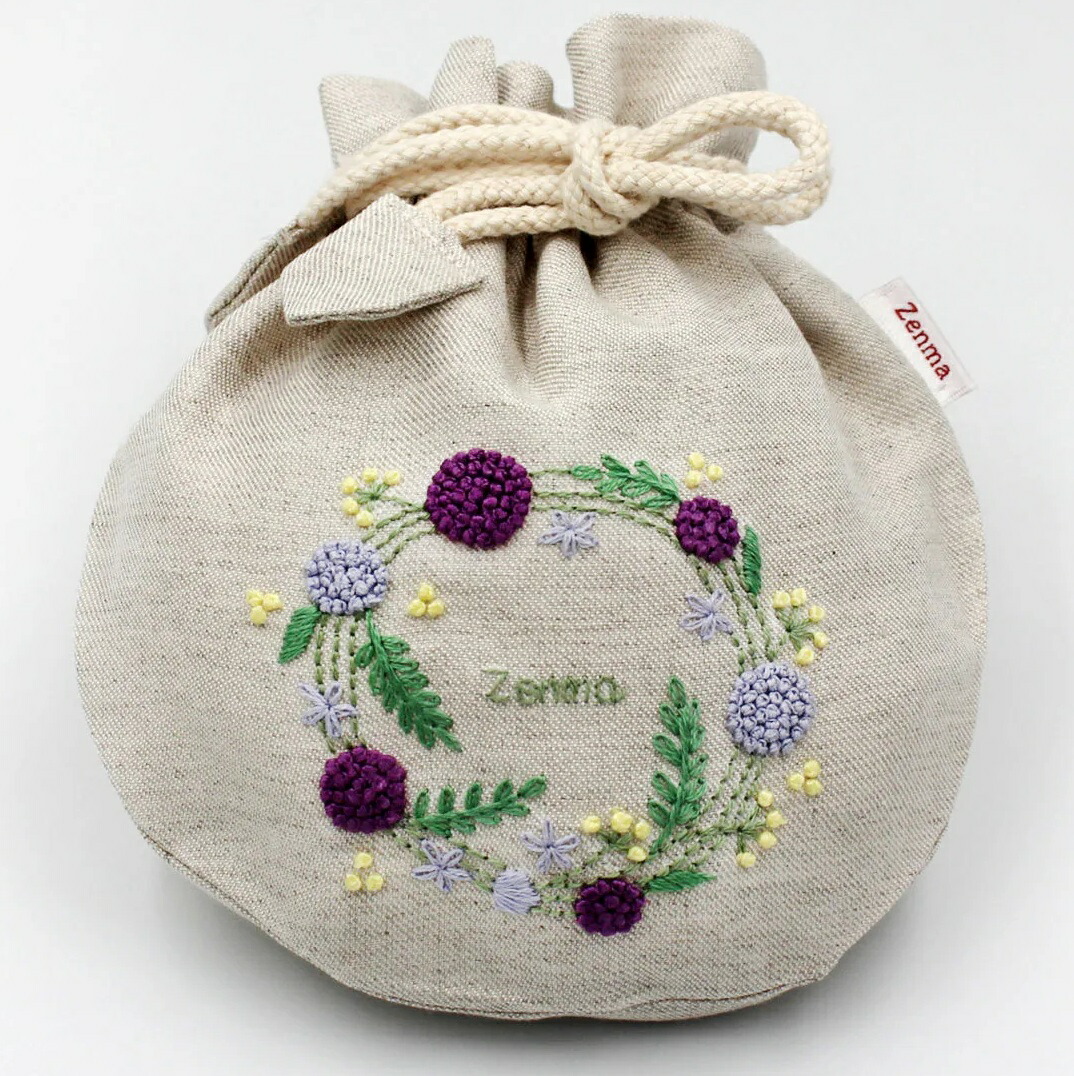 手刺繍のポーチ 白鳥の湖 鳥/白鳥》ポーチ 白鳥の湖 ハンドメイド 手刺繍 | あおだま雑貨店