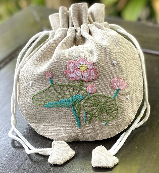 楽天市場】手刺繍ポーチ ミュージックポーチ 白鳥の湖 ブルー Zenma