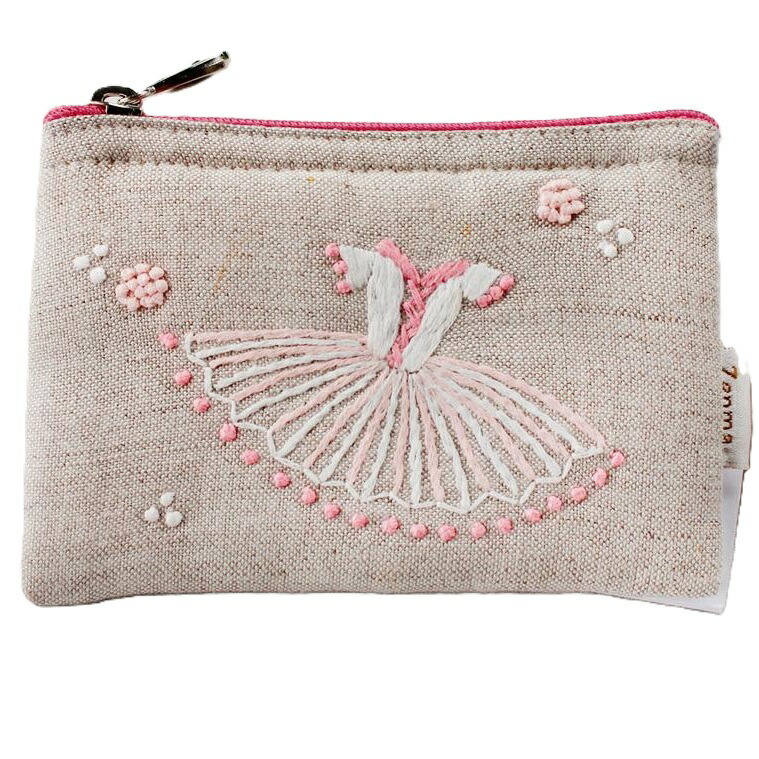 楽天市場】手刺繍ポーチ ミュージックポーチ 白鳥の湖 ブルー Zenma