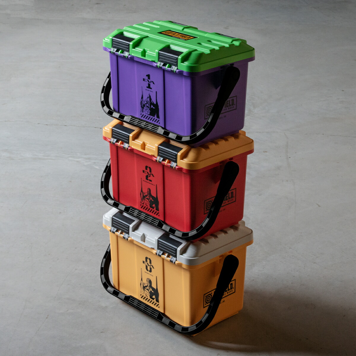 A T Field ツールボックス 17l 初号機モデル Atf 101 送料無料 あす楽 エヴァンゲリオン エヴァ グッズ コラボ 初号機 シンジ Diy 工具 キャンプ アウトドア レジャー 釣り具 ドカット ボックス Box 収納 リングスター 日本製 Csecully Fr