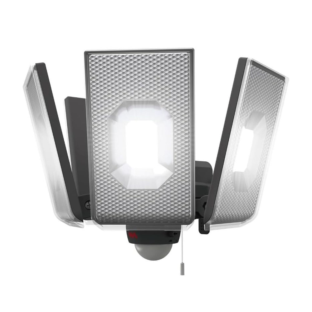 ムサシ RITEX コンセント式 12.5W&times;4灯 スライド型 LED センサーライト LED-AC4000 【 人感センサーライト 屋外 防犯ライト 防犯グッズ セキュリティ 照明 玄関 車庫 エクステリア ライテックス MUSASHI 】｜角の道具屋