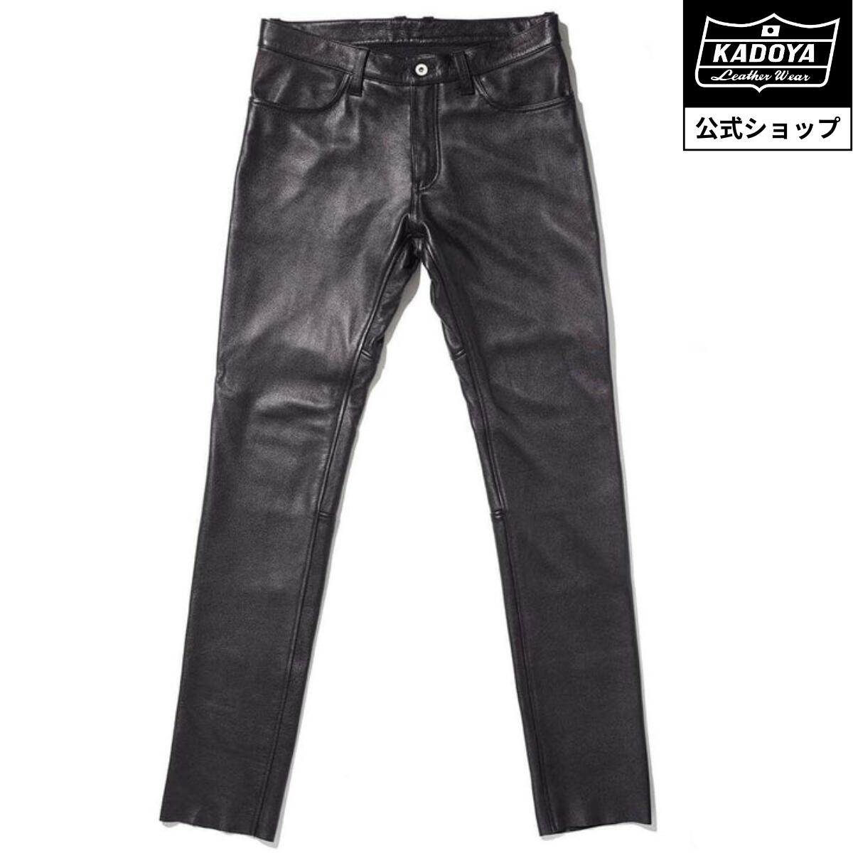 KADOYA LEATHER SLIM PANTS / ブラック カドヤ公式 店｜KADOYA公式 店
