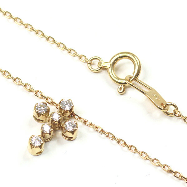 【STAR JEWELRY】K18 クロス ダイヤモンド⟡.* STAR JEWELRY スタージュエリー クロス ダイヤモンド ネックレス K18
