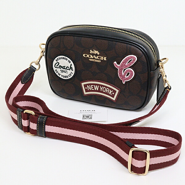 コーチ COACH ミニ ジェイミー カメラ バッグ シグネチャー キャンバス パッチ CF455 アウトレット 未使用品