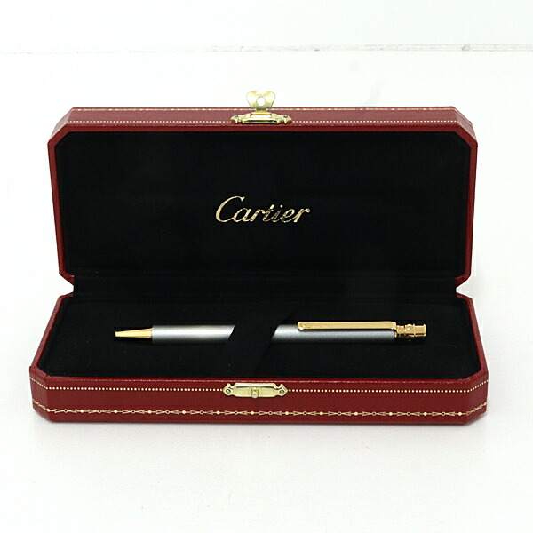 カルテェエ Cartier サントス ドゥ カルティエ ボールペン ゴールド為し終える 推進器＆約款【中古】S位置づける
