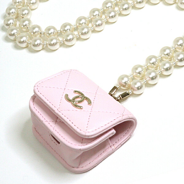 未使用 CHANEL フェイクパール AirPodsケース ショルダー B21 CHANEL - 未使用 シャネル CHANEL レディース フェイクパール AirPods