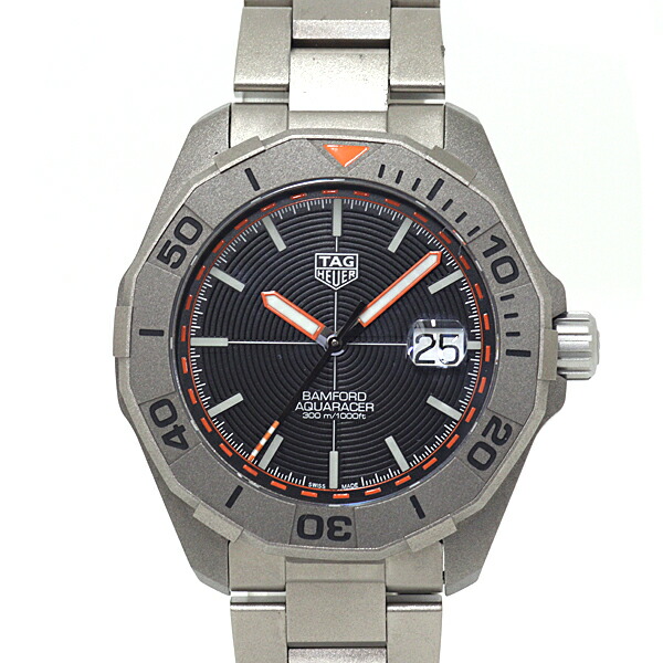 タグホイヤー TAG HEUER アクアレーサー Date × Bamford リミテッドエディション WAY208F 黒いこと文字記号盤 自動小銃一巻き 完成済 【中古】