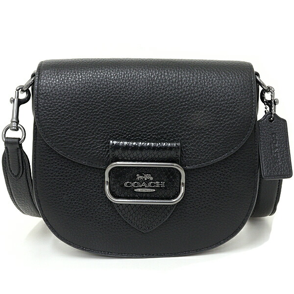 コーチ COACH モーガン サドル バッグ ショルダーバッグ アウトレット スネーク エンボスド レザー CG470 ブラック 【中古】Aランク｜質かづさや