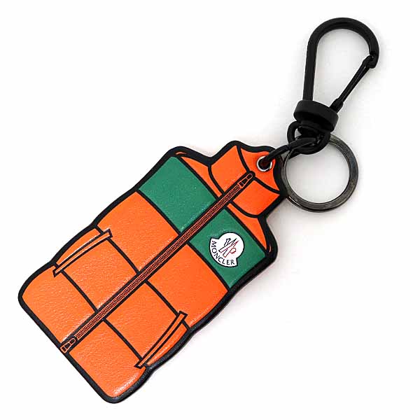 モンクレール MONCLER ベスト キーリング VEST KEY RING キーホルダー ダウンベスト 6F00004 M2614 オレンジ グリーン 【中古】S