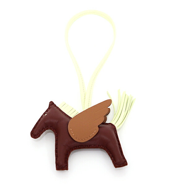 エルメス　HERMES ペガサス　PM チャーム　ジョーヌミルトン エルメス<br>ロデオ ペガサス PM チャーム<br>エトゥープ×ジョーヌ