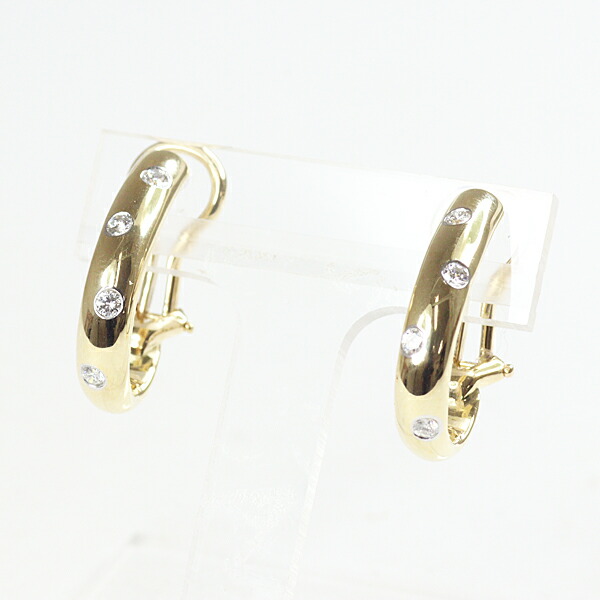 ティファニー K18YG ダイヤモンド ドッツ ピアス 片耳用 5037 ティファニー K18YG ダイヤモンド ドッツ ピアス 片耳用 5037