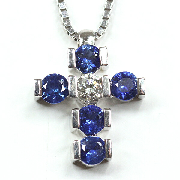 ダミアーニ DAMIANI ベルエポック ネックレス BELLE EPOQUE ダイヤモンド サファイア K18WG ホワイトゴールド 【中古】Aランク