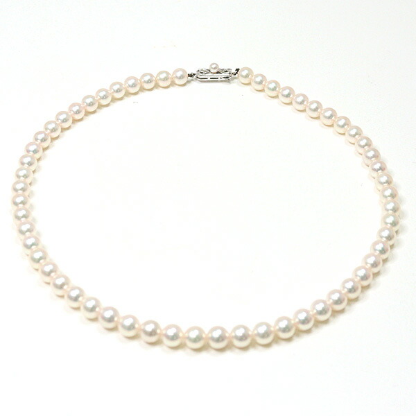 MIKIMOTO ミキモト パール ネックレス K14WG アコヤ真珠(7.0～7.5mm) 43cm【中古】