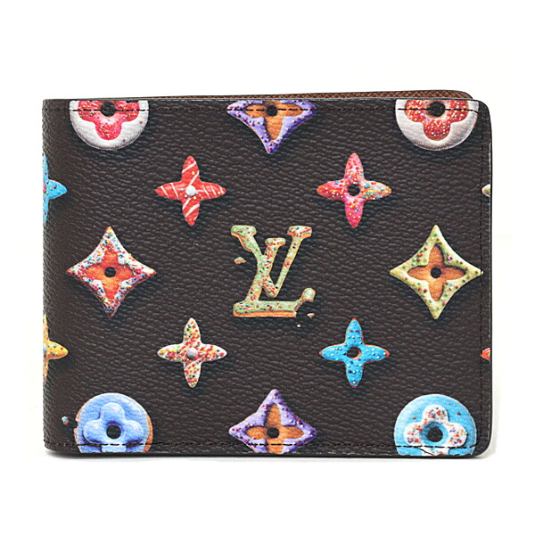 ルイ ヴィトン LOUIS VUITTON ポルトフォイユ・スレンダー 二つ折り財布 モノグラム・ドーナツ キャンバス M28283 チョコレート 未使用|質かづさや