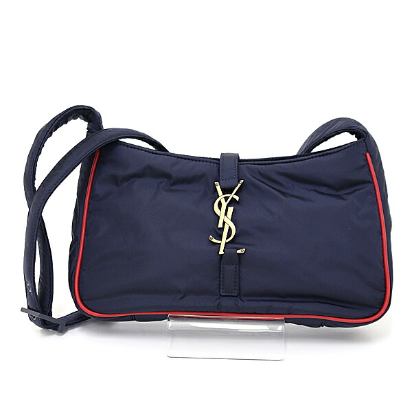 サン ローラン ル・サンカセット ショルダーバッグ エコナイロン ネイビー/レッド 733294 YSL Sランク【中古】|質かづさや