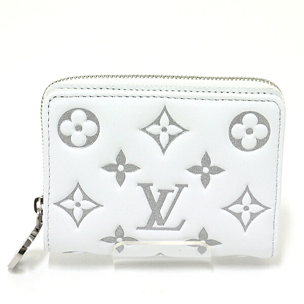 ルイヴィトン LV SKI ポルトフォイユ・ルー ラムレザー ホワイト エンボス 二つ折り財布 M12153 Sランク【中古】|質かづさや