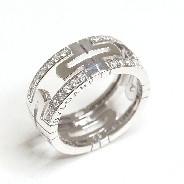 BVLGARI ブルガリ パレンテシ ダイヤモンド リング K18WG #50 10号弱 750WG 仕上げ済【中古】｜質かづさや