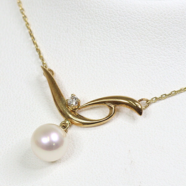 最終定価半額値下げ8/17までMIKIMOTO 真珠 ダイヤネックレス 楽天市場】MIKIMOTO ミキモト デザイン パール ダイヤ