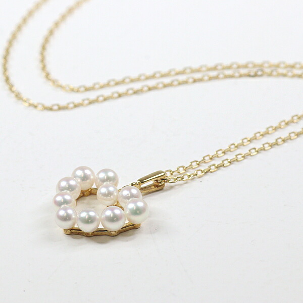 希少✨ミキモト MIKIMOTO パールネックレス ハートモチーフ MIKIMOTO】ミキモト『K18WG パール6.0～6.5mm ネックレス ハート