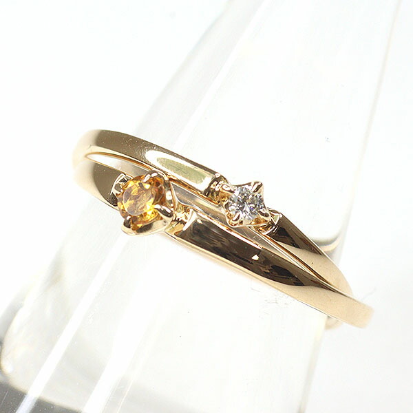 楽天市場】ヨンドシー 4℃ 2連 リング 指輪 10号 アクアマリン