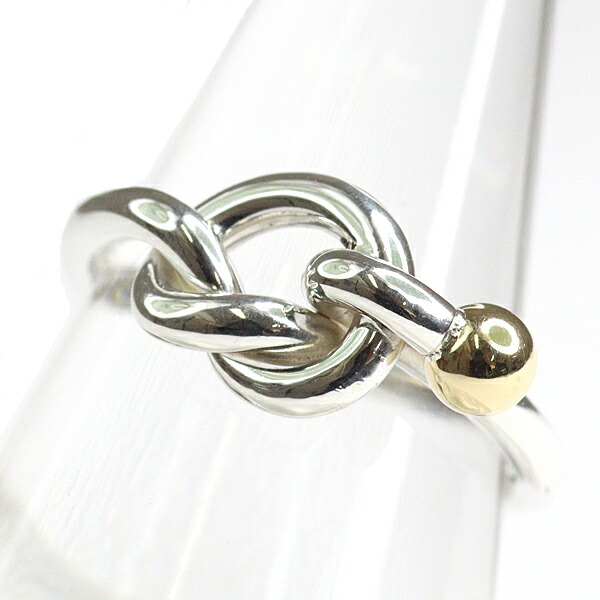 Tiffany & Co. ティファニー　ラブノット　シルバー&k18 Tiffany & Co.ラブノットリング シルバー925/AU750（K18）
