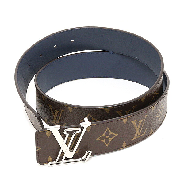 ルイヴィトン 胴締め･LV 生産ライン 40MM リヴァーシブル モノグラム 子ウシ 85/34 メンズ M0635 S【中古】