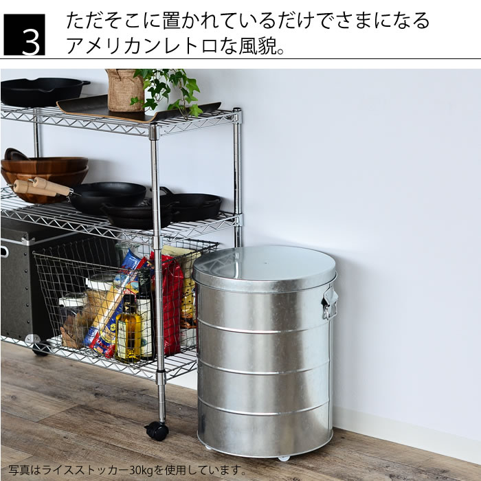 可愛いクリスマスツリーやギフトが オバケツ ライスストッカーkg キャスター付 米びつ 米櫃 計量カップ付き ペットフード ストッカー Obaketsu おばけつ トタン製 缶 洗える 日本製 国産 お米 精米 白米 乾物 かわいい レトロ レビュー特典付 楓奏