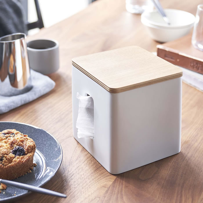 ティッシュ&トイレットペーパーケースリンRINティッシュカバーティッシュケースペーパーポット縦置きティッシュボックスおしゃれトイレットロール省スペース木目ブラックホワイト54695470山崎実業yamazakiヤマジツ