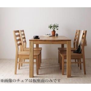 総無垢材ワイドダイニング 【Cursus】 クルスス 5点セット(テーブル+チェア4脚) オーク 板座×PVC座 W160[00] 84,021円