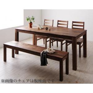 総無垢材ワイドダイニング 【Cursus】 クルスス 5点セット(テーブル+チェア3脚+ベンチ1脚) ウォールナット PVC座 W180[00] 107,886円