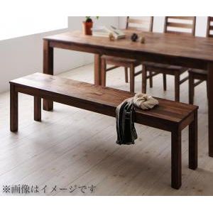 総無垢材ワイドダイニング 【Cursus】 クルスス ベンチ ウォールナット 3P[00]