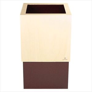 ゴミ箱　10L　W CUBE　ブラウン【代引不可】 [01]