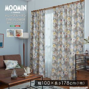 ドレープカーテン 100×178cm ムーミン カーテン レース 北欧 MOOMIN 洗える リンゴ 1枚入 おしゃれ ウォッシャブル リビング[03]