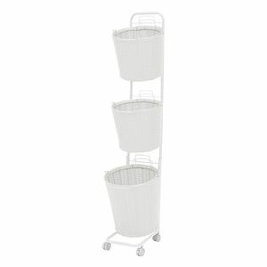 ランドリー仕合わせ（白いこと） RAN-2432WH (約)幅35×奥ぶかさ39×高さ124糎 RAN-24続きもの [23]