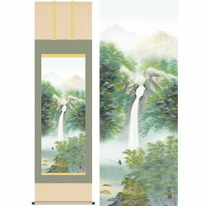 清風情景／せいふうじょうけい　幅54.5×高さ約190cm　小林秀峰／こばやししゅうほう　年中飾り　山水画　情景　夏掛け 掛け軸 掛軸 [20]